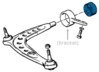 Lemforder OEM Lemforder Front Control Arm Bushings (pair) - E30, E36, E36 M3, Z3 31129069035 View 3
