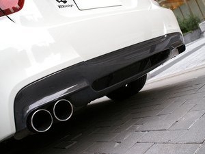 E90 M Sport 3D Design Carbon Fiber Rear Diffuser - Single Exhaust