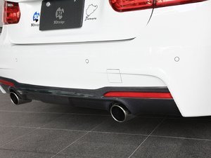 F30 335 M Sport 3D Design Carbon Fiber Rear Diffuser - Dual Exhaust