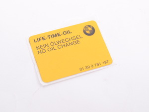 Genuine BMW Stick-on Label - 01399791197