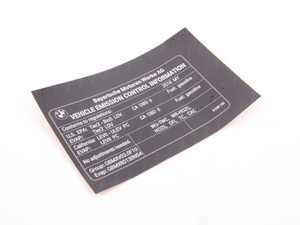 LABEL EXHAUST EMISS