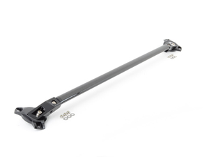E46 Non-M Flat Oval Carbon Fiber Strut Brace With Black End Plates