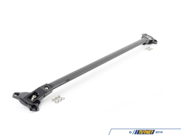 Turner Motorsport E46 Non-M Flat Oval Carbon Fiber Strut Brace With Black End Plates E460051413T-B