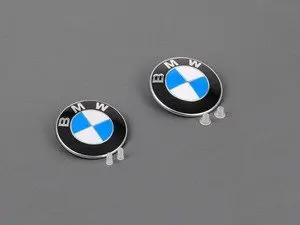Genuine BMW Hood And Trunk Roundel Emblems With Grommets - E92