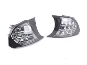 BMW E46 Crystal Smoke Amber LED Corner Assembly - Pair - Amber LED