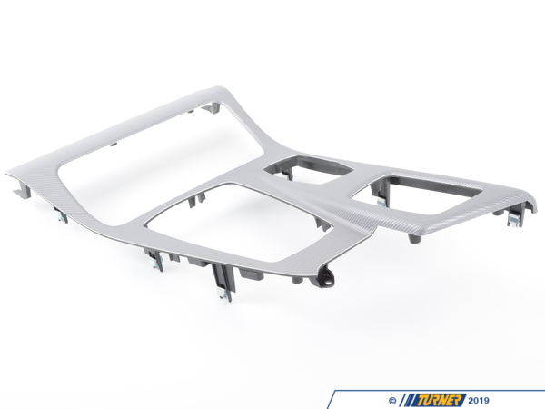 Genuine BMW Center Console Cover - Aluminum - Hexagon - F10 51168050693