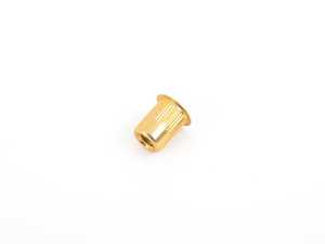 Zinc-Plated Steel Heavy-Duty Rivet Nut, Open End, M8x1.25 Interior Thread, .7-3.8 Mm Material Thickness