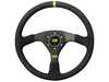 OMP OMP Velocita Steering Wheel - 380mm | Black/Yellow Suede OD/1987/NN View 5