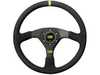 OMP OMP Velocita Steering Wheel - 350mm | Black/Yellow Suede OD/1958 View 1