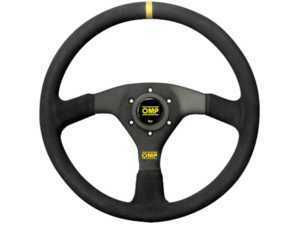 OMP Velocita Steering Wheel - 350mm | Black/Yellow Suede