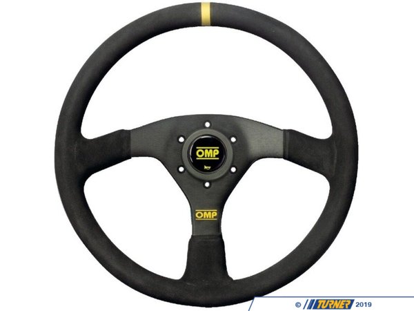 OMP OMP Velocita Steering Wheel - 350mm | Black/Yellow Suede OD/1958