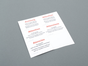 Genuine MINI Stick-on Label - 01290441509