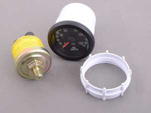 52mm Prosport Electrical Oil Pressure Gauge - Clear Lens/White LED