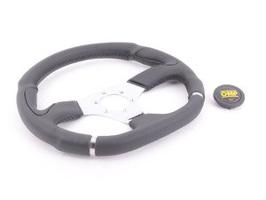 OMP Cromo Racing Steering Wheel -- 350mm | Black Leather