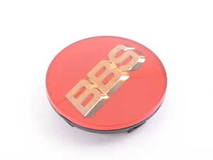 BBS Center Cap - Red W/ Gold 3D Logo - 70mm - Priced Each 