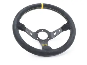 OMP Corsica Steering Wheel - Dished 330mm, Black Suede