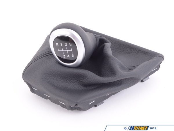 Genuine BMW Leather Shift Knob With Boot/6-Speed - Perlglanz Chrom - F10 25117599516