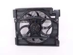 Hella Auxiliary Fan Assembly with Shroud for A/C Condenser - E39