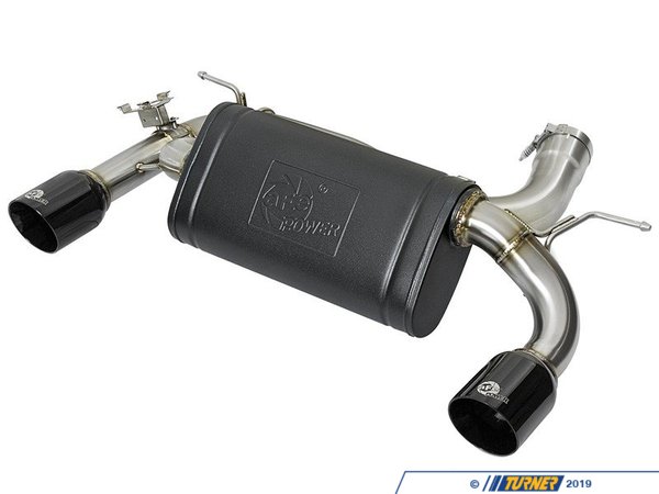 AFE AFE Mach Force-Xp Axle-Back Exhaust w/ Gloss Black Tips - F30 340i, F36 440i Gran Coupe 49-36335-B