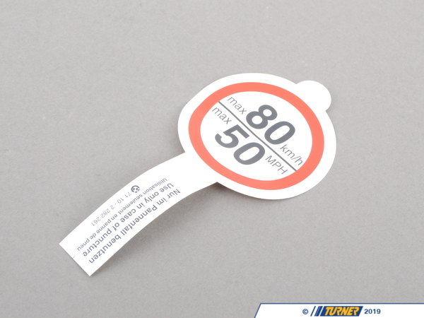 Genuine BMW Genuine BMW Label "Top Speed" - 71242282261 - E39,E46,E39 M5,E46 M3 71242282261