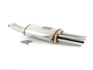 Supersprint Racing Muffler With Dual Slant-Cut Tips - E36 318/323/325/328