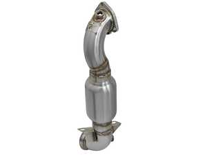 AFe Twisted Steel Downpipe With Sport Cat