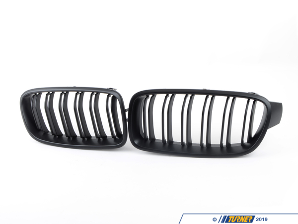 ECS Dual Slats Matte Black Blackout Grille Set - F30 F31 320i 328i 335i  BM-0179-DS-MB